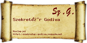 Szekretár Godiva névjegykártya